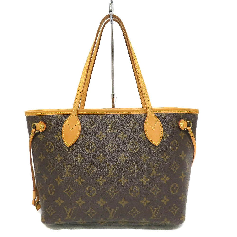 Louis Vuitton Neverfull Monogram Tote Bag Canvas Leather Brown